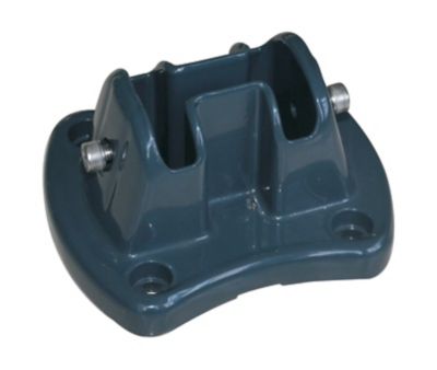 Platine pour poteau à encoche Blooma grise