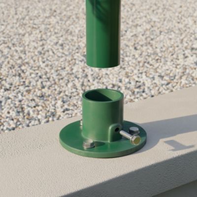 Platine pour poteau de grillage ⌀ 3 x P.12 cm vert