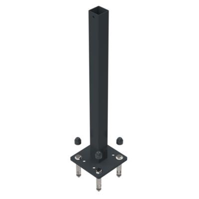 Platine renforcée pour clôture Belty aluminium gris 7016