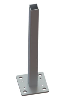 Platine renforcée pour clôture Belty aluminium gris 7016