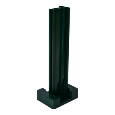 Platine verte en acier pour poteau à encoche Blooma