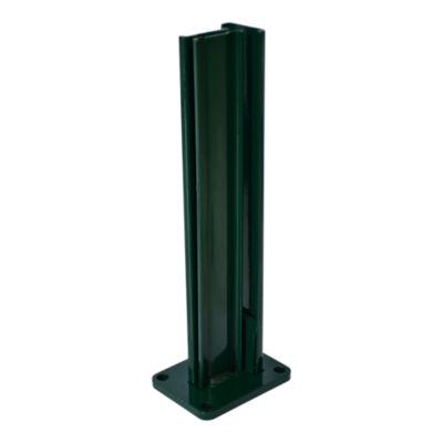 Platine verte en acier pour poteau à encoche Blooma