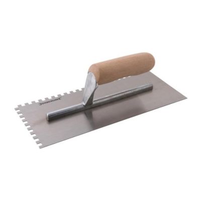 Platoir à Colle à Manche en Bois 280 x 120 mm - Dents de 6 mm - Outil Précis pour Application de Colle - Silverline