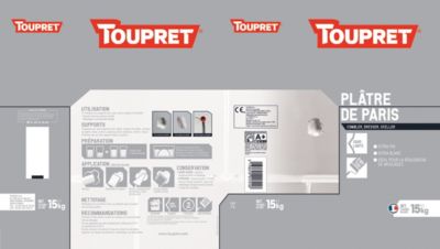 Plâtre de Paris super fin 15 kg Toupret
