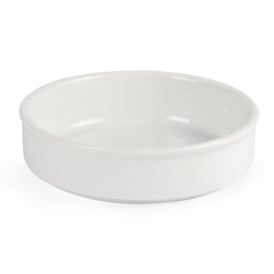 Plats empilables en porcelaine blanche Olympia 134 mm - Boite de 6