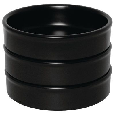 Plats Empilables Noirs 134 mm - Lot de 6 - Olympia