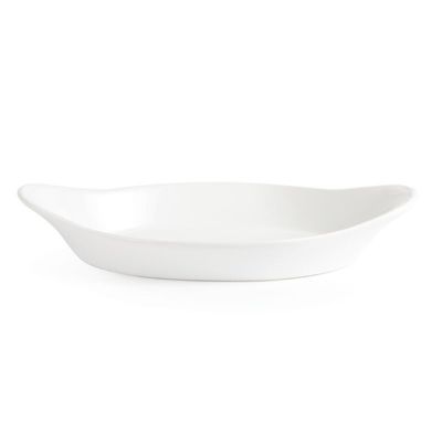 Plats ovales à oreilles blancs Olympia 43 x 229 x 127 mm - Boite de 6