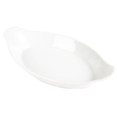 Plats ovales à oreilles blancs Olympia 53 x 289 x 166 mm - Lot de 6