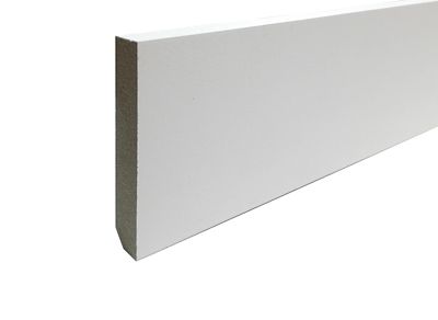 Plinthe arêtes vives MDF hydro blanc 244 x 8 cm, ép.15 mm
