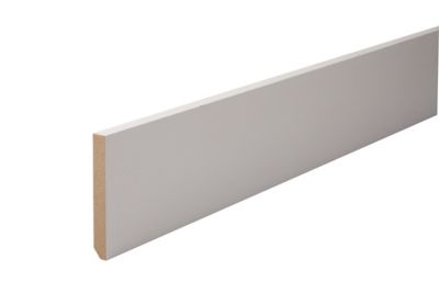 Plinthe arêtes vives MDF prépeint 244 x 10 cm, ép.10 mm