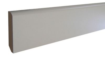 Plinthe arrondie adhésive MDF revêtu blanc 244 x 7 cm, ép.10 mm