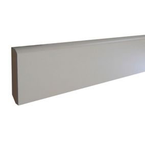 Plinthe arrondie adhésive MDF revêtu blanc 244 x 7 cm, ép.10 mm