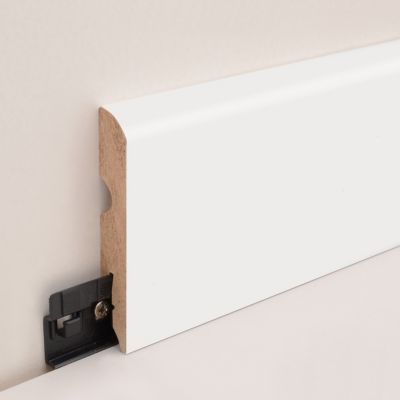 Plinthe arrondie MDF blanc GoodHome 220 x 8 cm, ép.13 mm