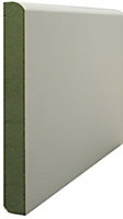 Plinthe arrondie MDF hydro blanc 244 x 10 cm, ép.10 mm