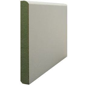 Plinthe arrondie MDF hydro blanc 244 x 10 cm, ép.10 mm