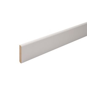 Plinthe arrondie MDF prépeint 120 x 8 cm, ép.14 mm