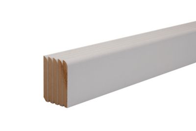 Plinthe arrondie MDF prépeint 200 x 10 cm, ép.10 mm (vendu par lot de 5)