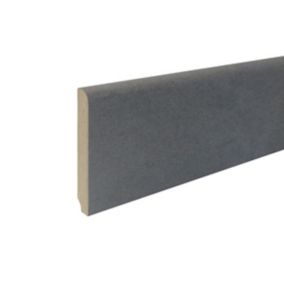 Plinthe arrondie MDF revêtu papier gris 240 x 8 cm, ép.14 mm