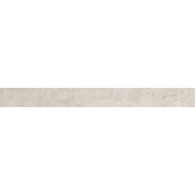 Plinthe aspect béton Larsen 7,5 x 60 cm blanc