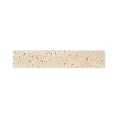 Plinthe beige 8 x 40 cm Travertino pierre naturelle