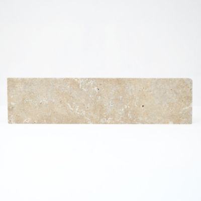 Plinthe beige 8 x 40 cm Travertino pierre naturelle