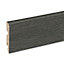 Plinthe bois MDF grise pour parquet et stratifié GoodHome Décor 110 L.220 x H.8 x ép.1,3 cm