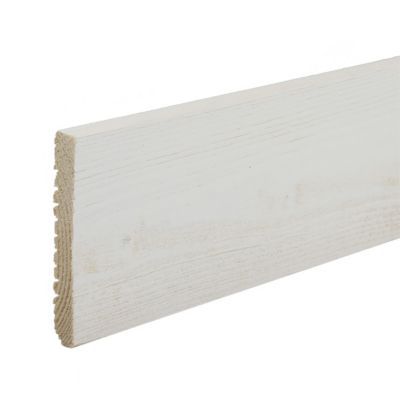 Plinthe brossée blanc 9 x 68 mm L.2,05 m