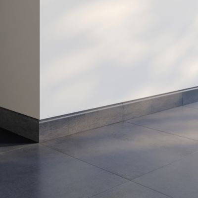 Plinthe carrelage anthracite Newport l.8 x L.45 cm