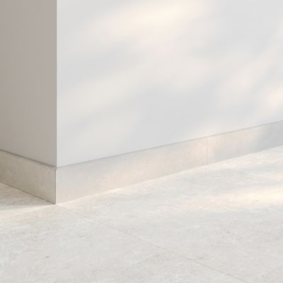 Plinthe carrelage blanc Saumur l.9 x L.60 cm