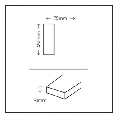 Plinthe carrelage effet pierre beige mocca L.45 x l.0,75 cm x ép.9,1 mm, Limo Mocca