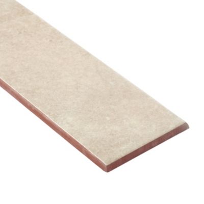 Plinthe carrelage effet pierre beige mocca L.45 x l.0,75 cm x ép.9,1 mm, Limo Mocca
