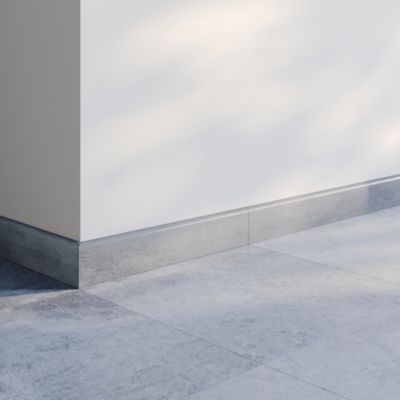 Plinthe carrelage gris Newport l.8 x L.45 cm