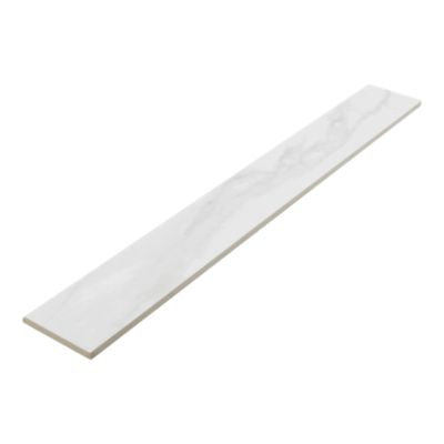 Plinthe carrelage intérieur effet marbre blanc L.60 x l.8 cm x ép.9 mm, Ultimate Marble