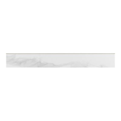 Plinthe carrelage intérieur effet marbre blanc L.60 x l.8 cm x ép.9 mm, Ultimate Marble