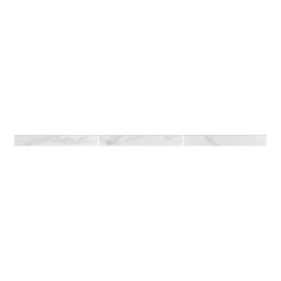 Plinthe carrelage intérieur effet marbre blanc L.60 x l.8 cm x ép.9 mm, Ultimate Marble