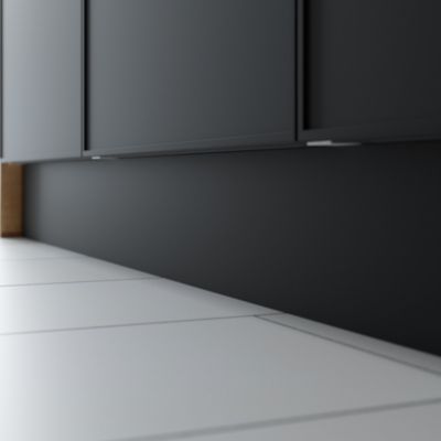 Plinthe de cuisine Goodhome Pasilla Noir H. 15 cm x l. 2.4 m x Ep. 16 mm