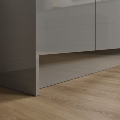 Plinthe de cuisine Goodhome Stevia et Garcinia Gris H. 15 cm x l. 2.4 m x Ep. 16 mm