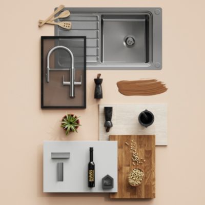 Plinthe de cuisine GoodHome Stevia gris mat H. 15 x l. 240 x Ep. 1,6 cm