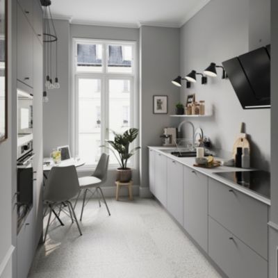 Plinthe de cuisine GoodHome Stevia gris mat H. 15 x l. 240 x Ep. 1,6 cm