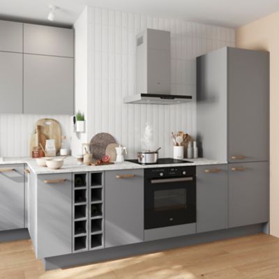 Plinthe de cuisine GoodHome Stevia gris mat H. 15 x l. 240 x Ep. 1,6 cm