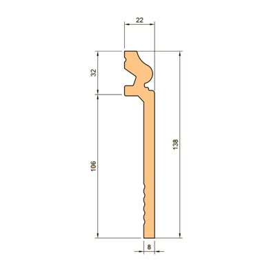 Plinthe DUCALE Alto WHITE 138x22mm en polymère effet marbre ...