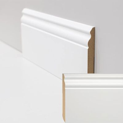 Plinthe DUCALE en fibre de bois compacte 120 x 15 blanche (prix au mètre)