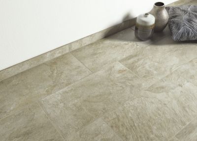 Plinthe en carrelage beige mat effet ardoise L.61,5 x l.7,5 cm x ép.7,5 mm, Shaded