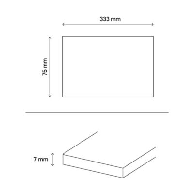 Plinthe en carrelage beige mat L.33,3 x l.7.5 cm x ép.7 mm, Porphyre