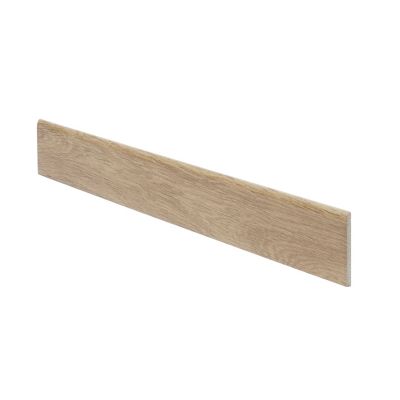 Plinthe en carrelage effet bois brut naturel L.60 x l.8 cm x ép.9 mm, Goodhome Rusticwood