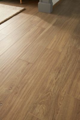 Plinthe en carrelage effet bois brut naturel L.60 x l.8 cm x ép.9 mm, Goodhome Rusticwood