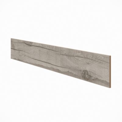 Plinthe en carrelage effet chêne gris mat L.45 cm x l.8 cm x ép.10 mm, Vintage Oak