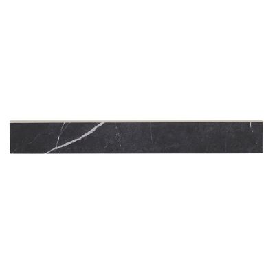 Plinthe en carrelage effet marbre noir mat L.59,5 x l.8 cm x ép.10 mm, Ultimate Marble