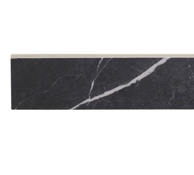 Plinthe en carrelage effet marbre noir mat L.59,5 x l.8 cm x ép.10 mm, Ultimate Marble