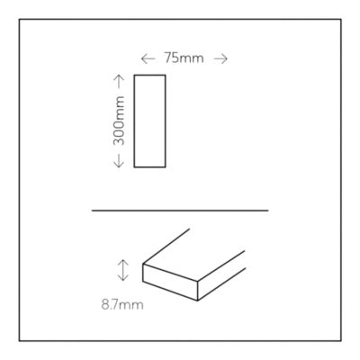 Plinthe en carrelage gris clair effet bois L.30 x l.7,5 cm x ép.8,7 mm, Norwegio